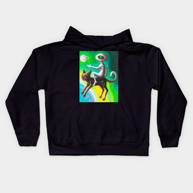 Catrider Kids Hoodie by Farbitroid